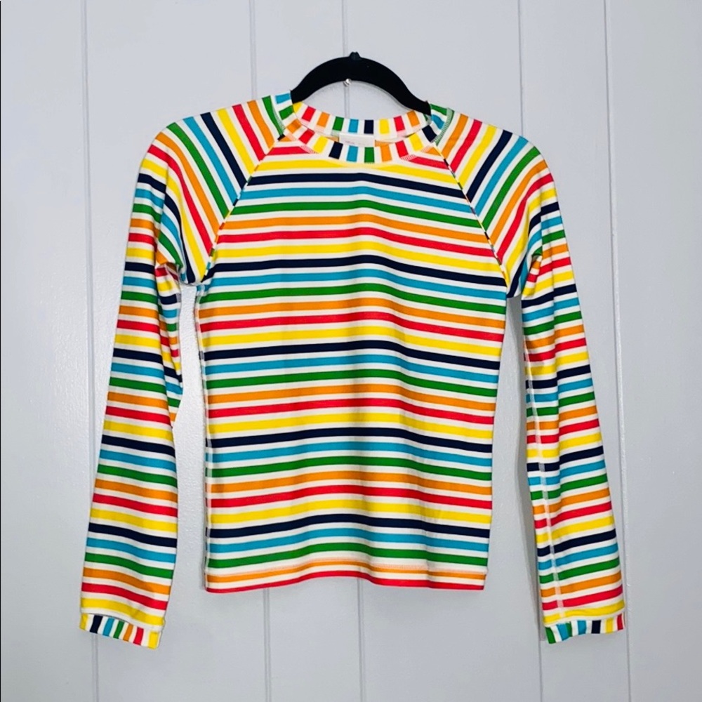 Hanna Andersson Girl’s Long Sleeve Rainbow Rashguard Swimming Top Size 160 14-16
